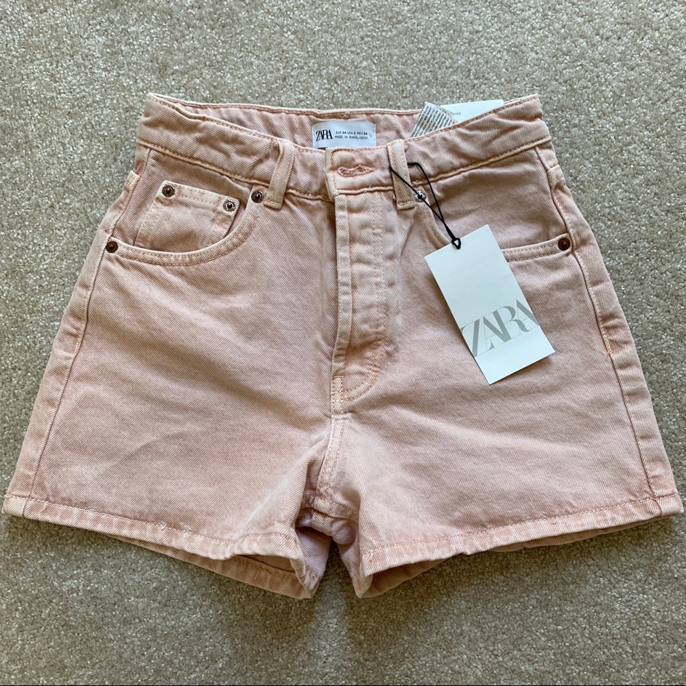 Pink Mom Style Jean Shorts from Zara